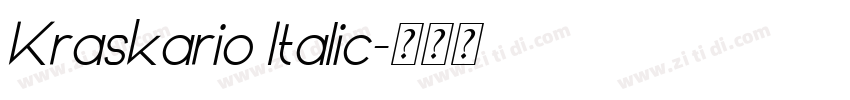 Kraskario Italic字体转换